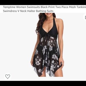 Temptme 2 piece tankini and boy short swim set. Size large. Brand new
